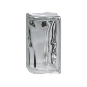 Bloque de Vidrio Esquinero Satinado 1908WM 19x19x8cm