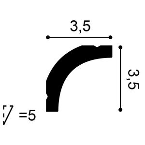 Cornisa cb-520n 3,5x3,5x200cm