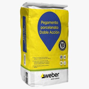 Adhesivo Weber Porcelanato Doble Acción 25kg