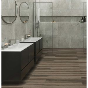 Porcelanato Oakland Dark Grey Rectificado 19x120cm